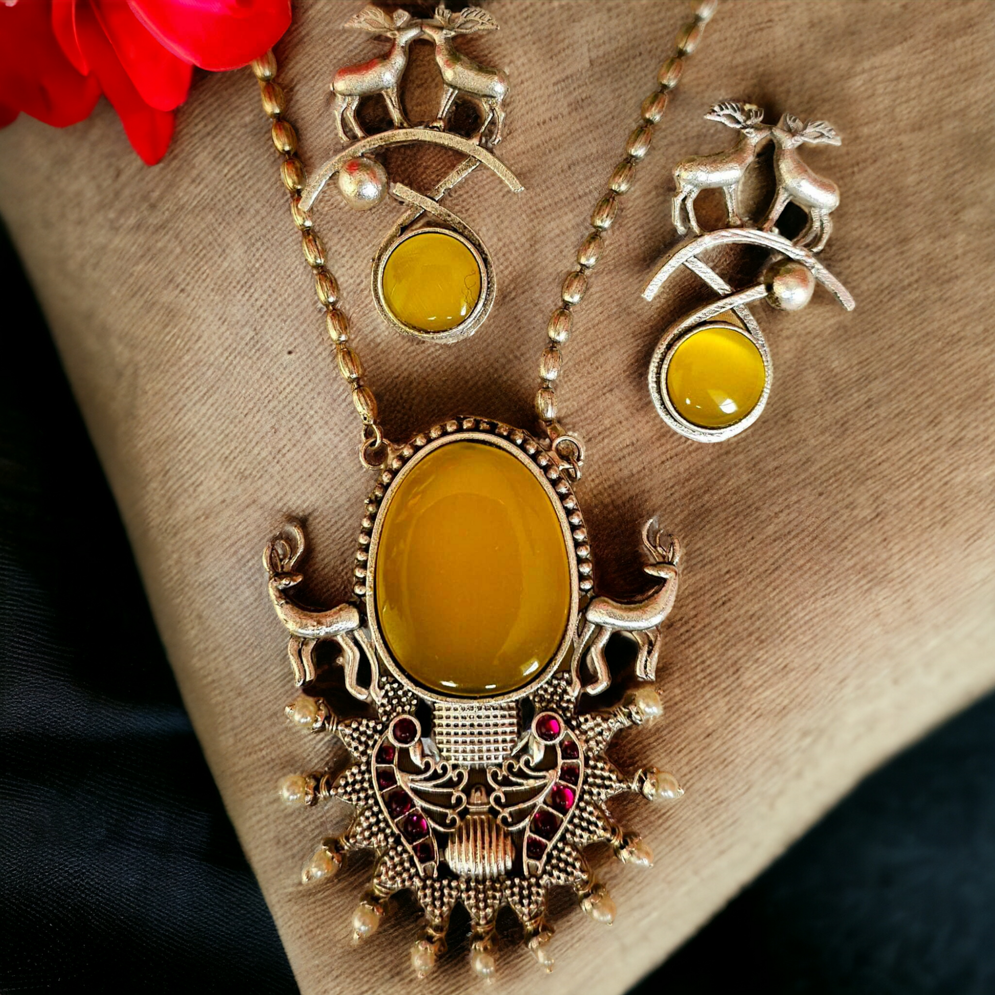 Fusion Neckpiece Set - Honey Hoop