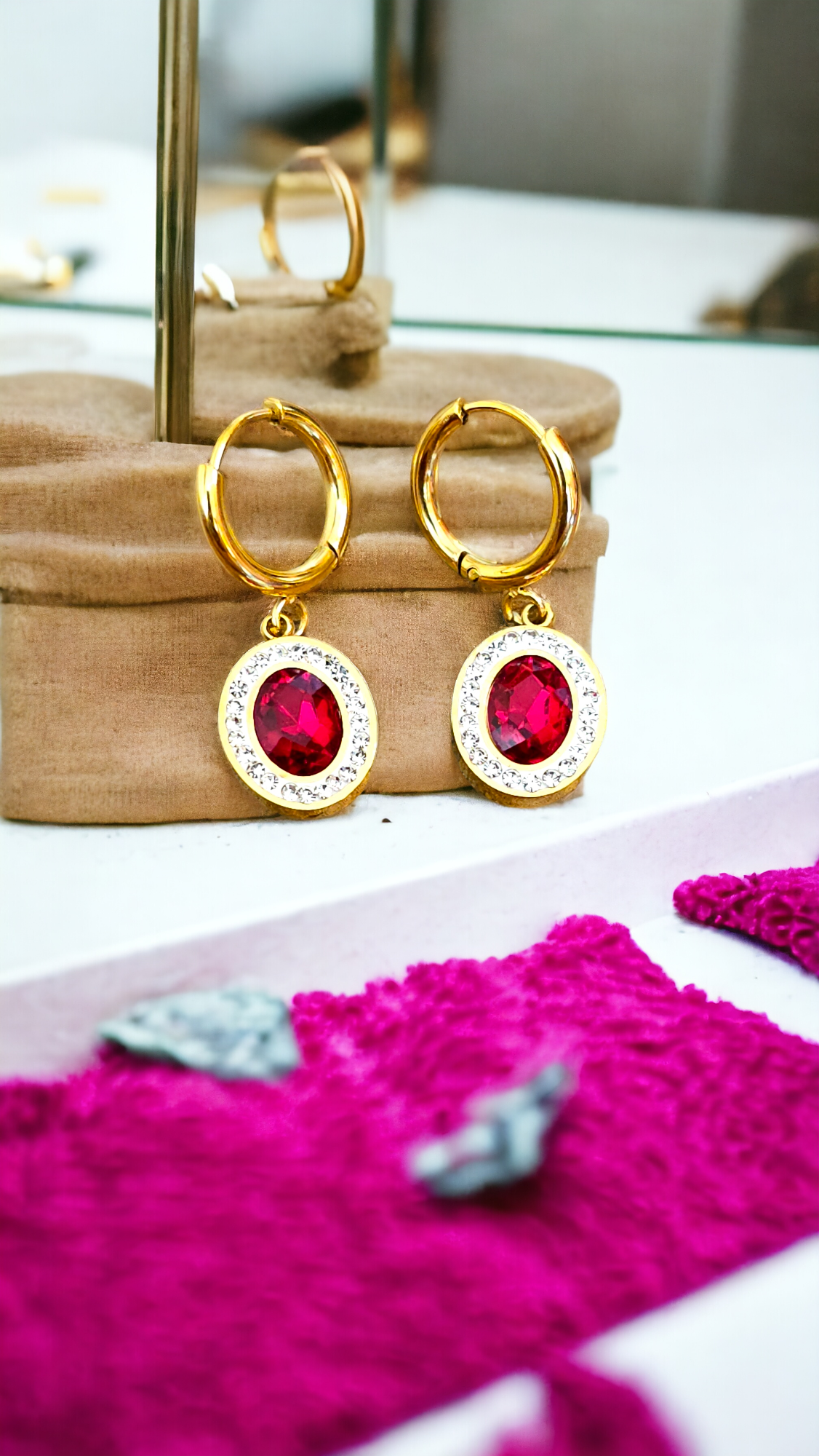 Oval Earrings - Honey Hoop