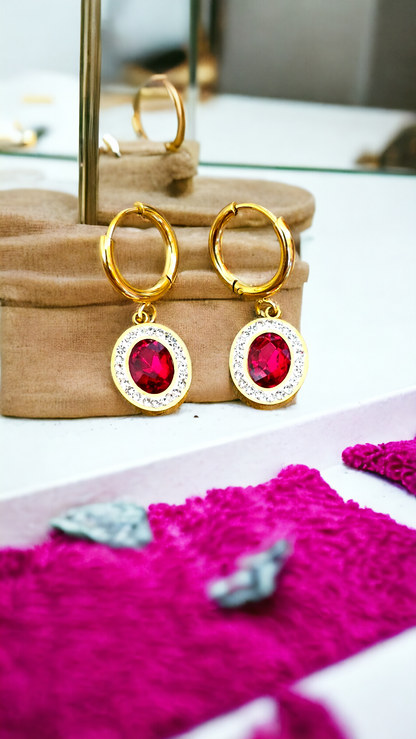 Oval Earrings - Honey Hoop