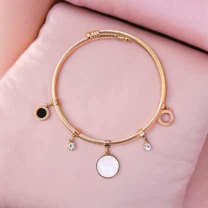 Pearls Eye Bracelet (Rose Gold)