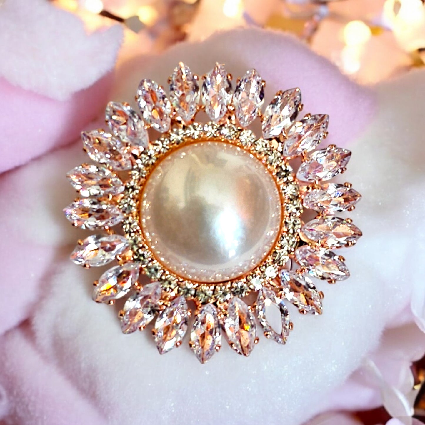 Pearl Flower Ring (Adjustable)