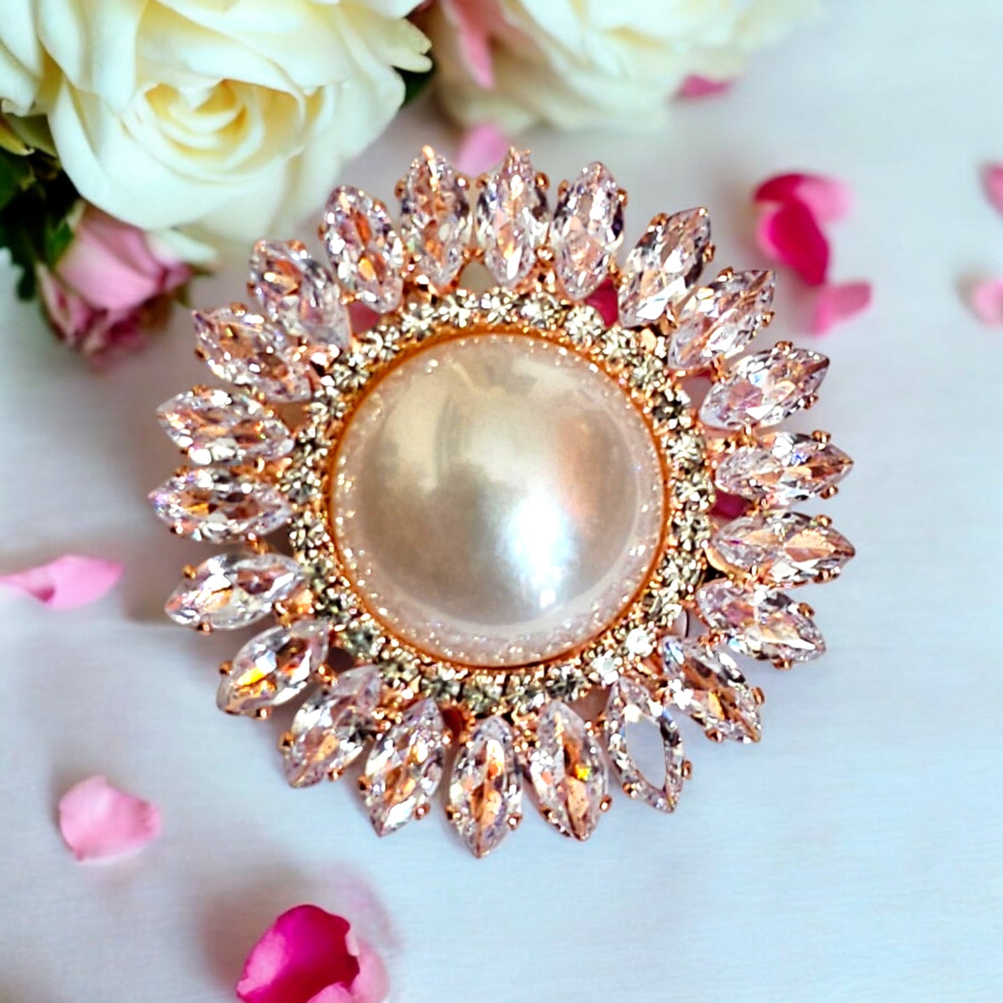 Pearl Flower Ring (Adjustable)