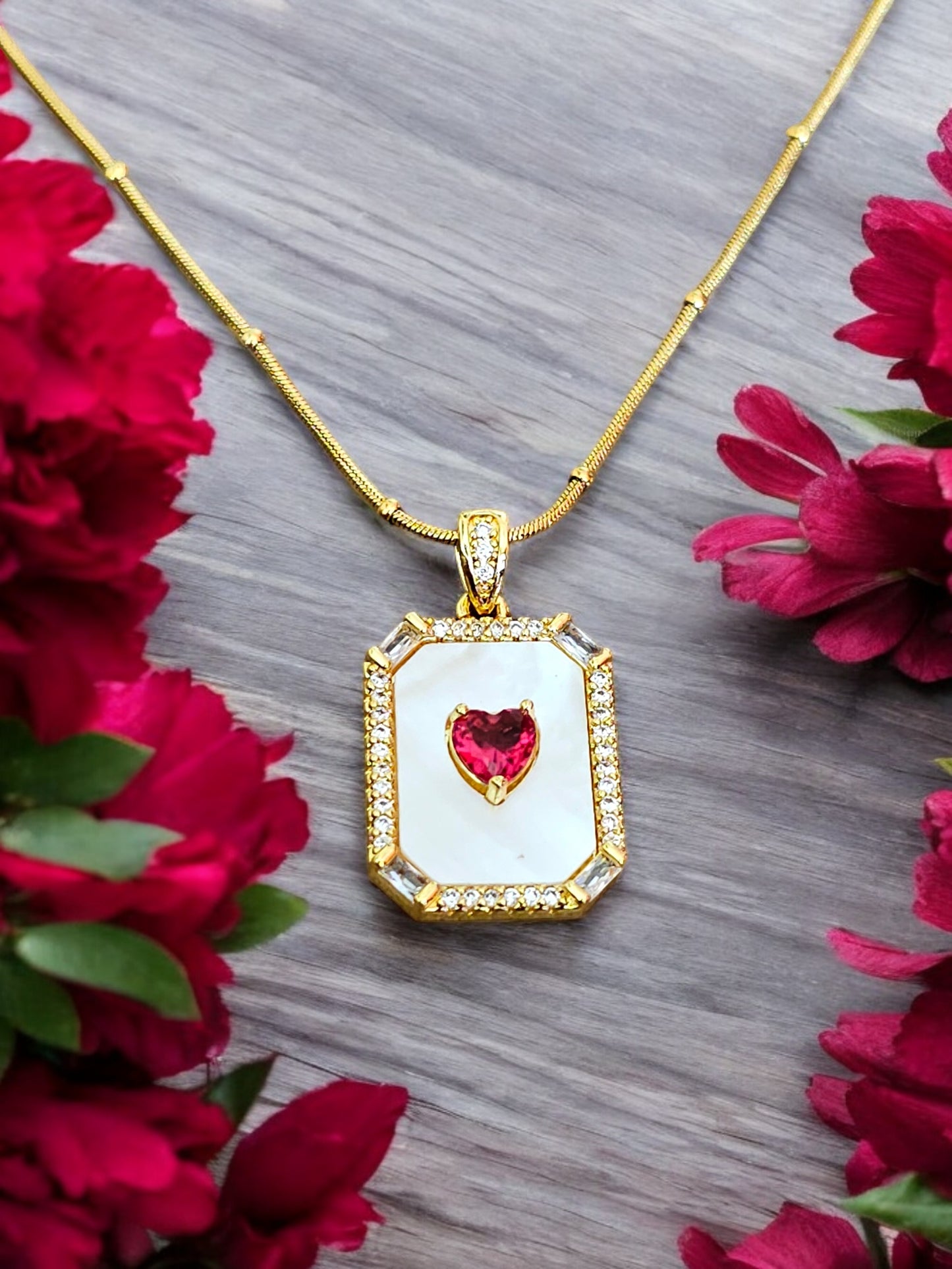 Rosy Heart Neckpiece