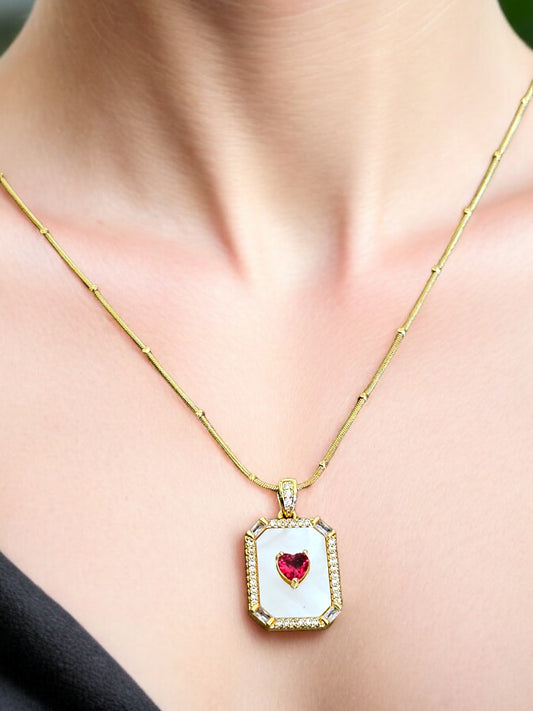 Rosy Heart Neckpiece