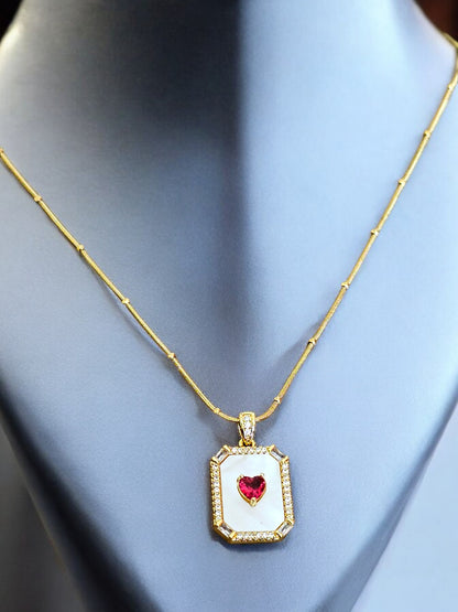 Rosy Heart Neckpiece