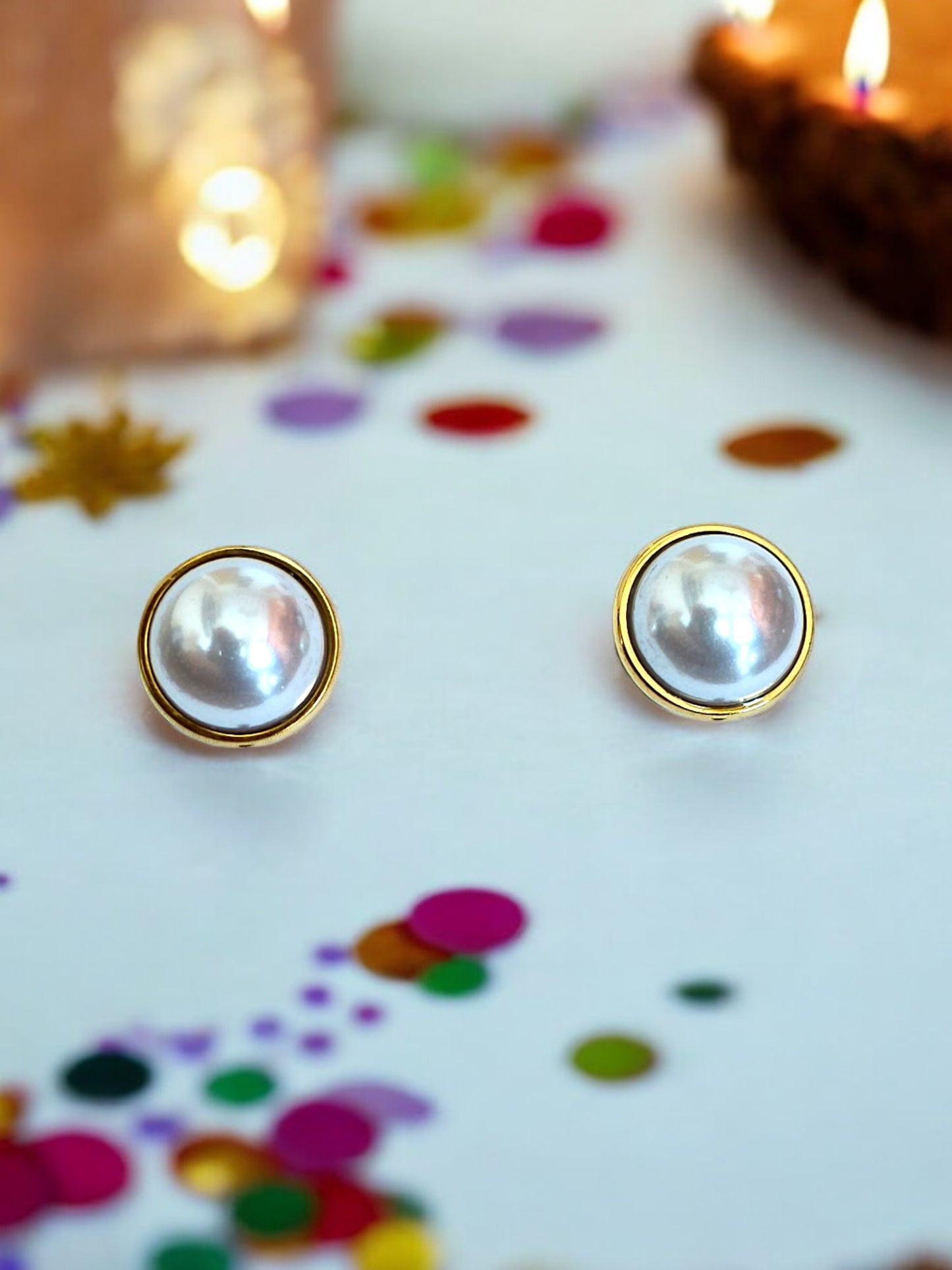 Moonlit Earrings(Fresh water pearls)