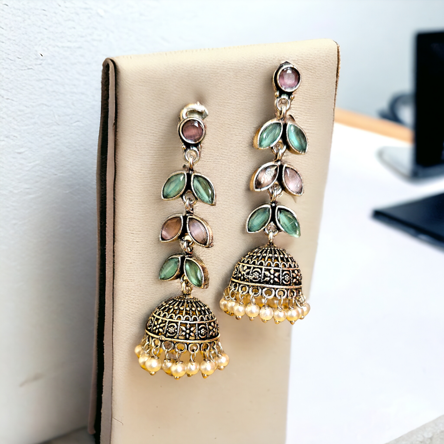 Ishani Jhumka Earrings - Honey Hoop