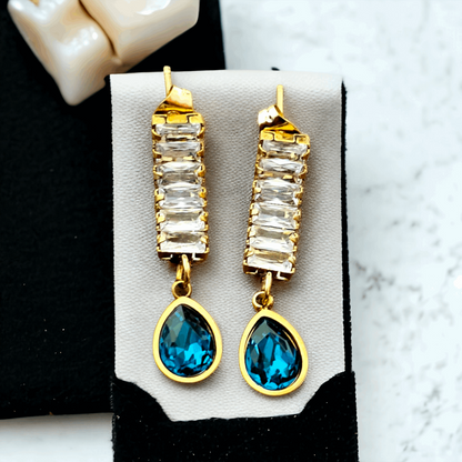 Blue Opal Earrings - Honey Hoop