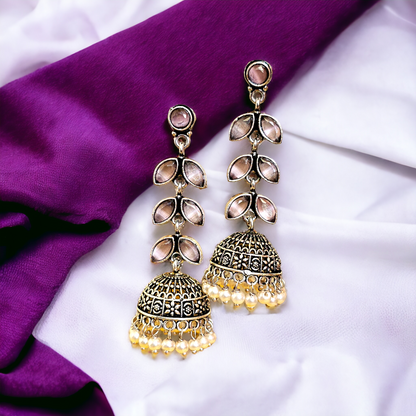 Ishani Jhumka Earrings - Honey Hoop