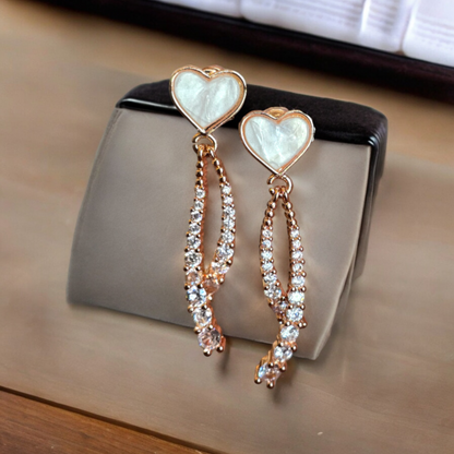 Pearly Hearts Earrings (Fresh Water Pearl)